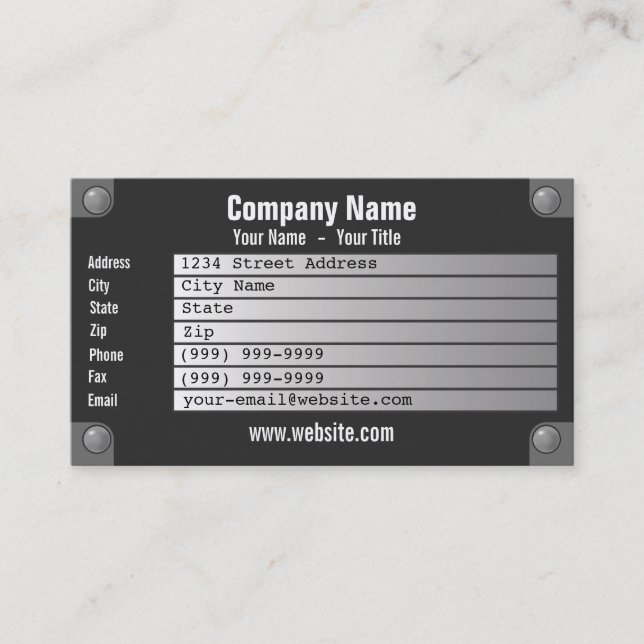 nameplate business card (Front)