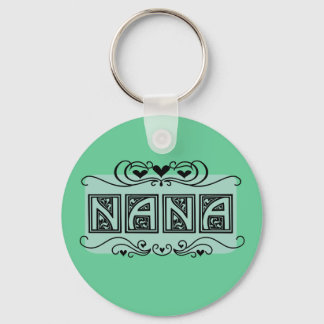 Nameplate Nana T-shirts and Gifts Key Ring