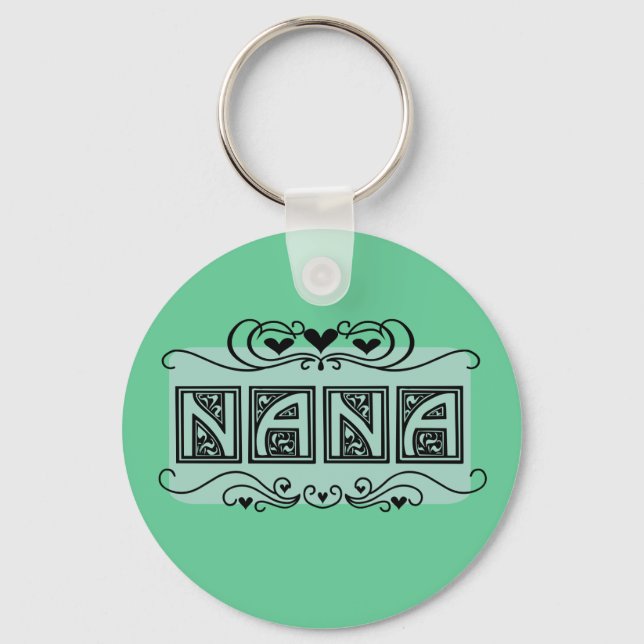 Nameplate Nana T-shirts and Gifts Key Ring (Front)