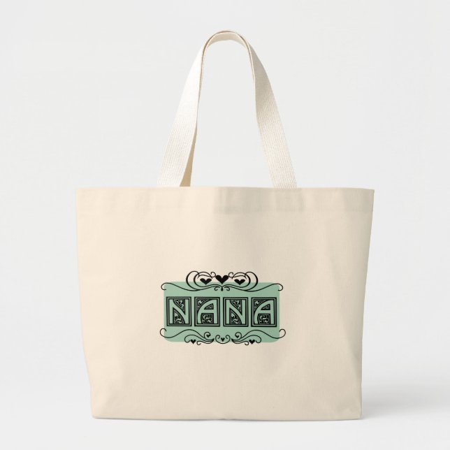 Nameplate Nana T-shirts and Gifts Large Tote Bag (Front)
