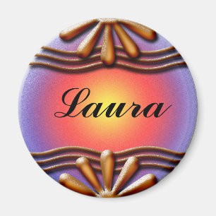 Nameplate Orange Magnet