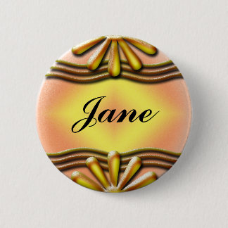 Nameplate Yellow 6 Cm Round Badge