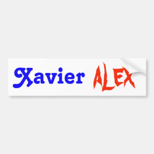 Names Alex and Xavier sticker