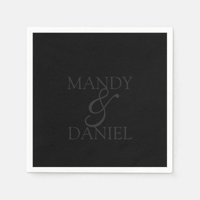 Names and Ampersand Napkin (Front)