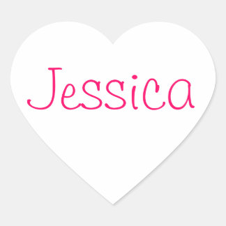 Names collection heart sticker