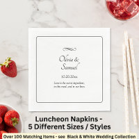 Names Date Message Black White Infinity Luncheon