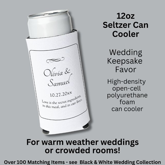 Names Date Message Black White Infinity  Seltzer Can Cooler (Creator Uploaded)