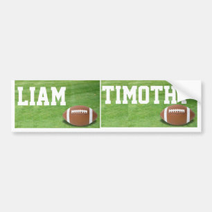 Names Liam & Timothy Football sign/sticker/magnet Bumper Sticker