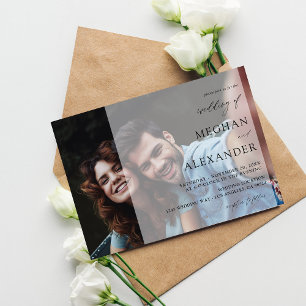 Names Modern Photo 8H Wedding Invitation