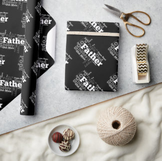 Names of Dad Father's Day Collage Wrapping Paper