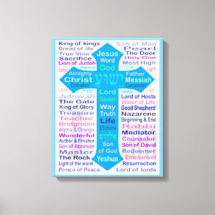 Names of God and Jesus Canvas Print
