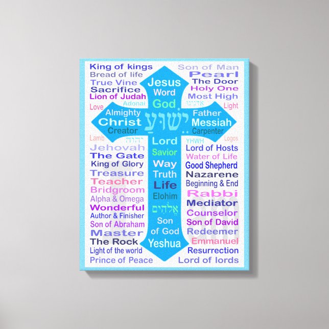Names of God and Jesus   Canvas Print (Front)