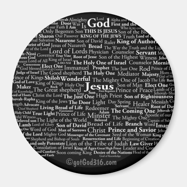 Names of God and Jesus gotGod316.com Magnet (Front)