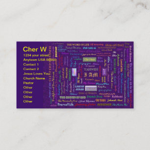 names of God business card