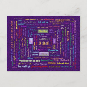 names of God postcard