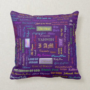 names of God reversible custom pillow