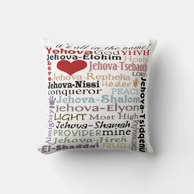 Names of God-Subway Art Cushion (Front)