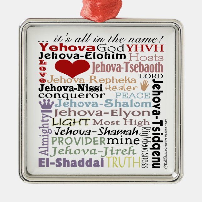 Names of God-Subway Art Metal Tree Decoration (Front)