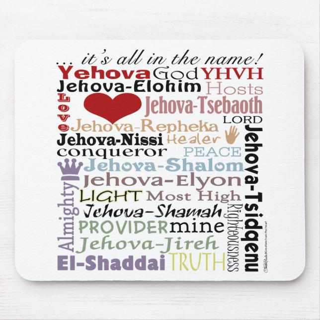 Names of God-Subway Art Mouse Mat (Front)