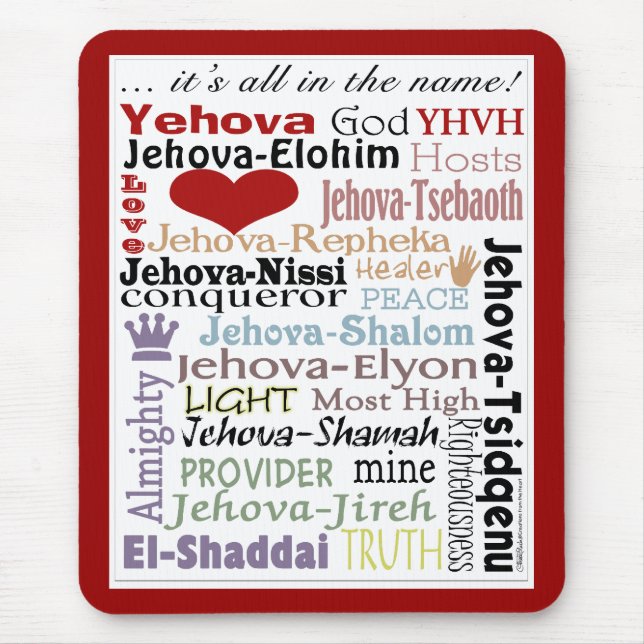 Names of God-Subway Art Mouse Mat (Front)
