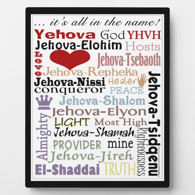 Names of God-Subway Art Plaque (Front)