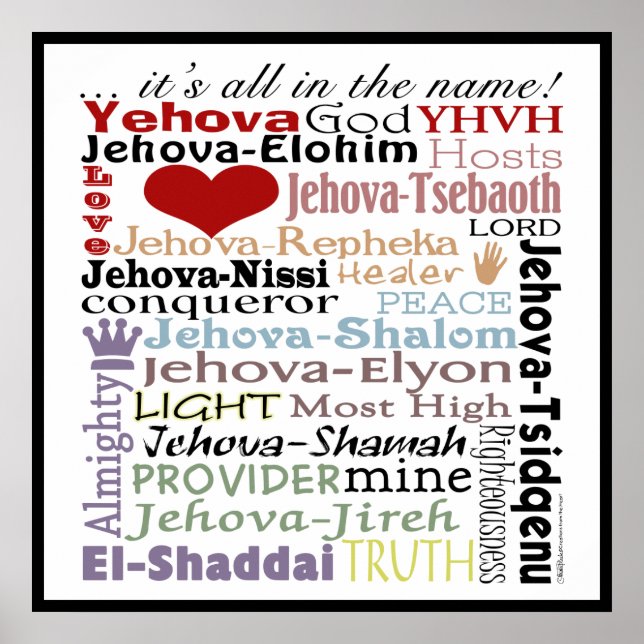 Names of God-Subway Art Poster (Front)