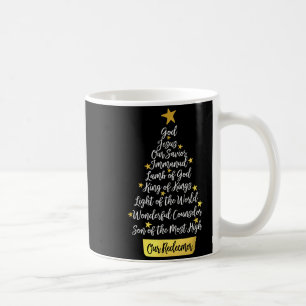 Names Of Jesus Christian Faith Christmas Tree  Coffee Mug