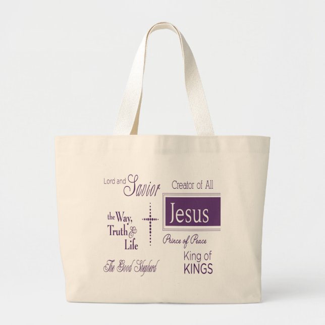 Names of JESUS Christian Tote & Grocery Bag (Front)