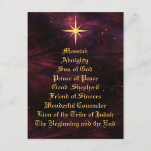 Names of Jesus - Christmas Postcard