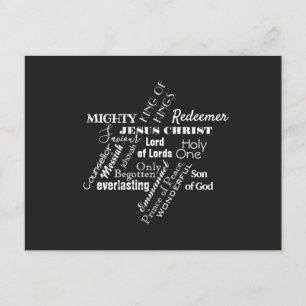 Names of Jesus Christmas Postcard