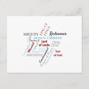 Names of Jesus Christmas Postcard