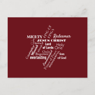 Names of Jesus Christmas Postcard