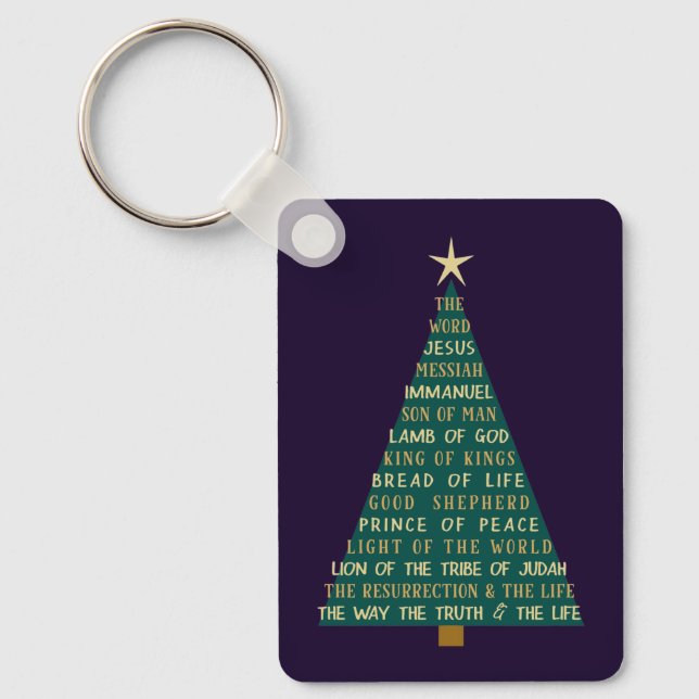 Names of Jesus Christmas Tree Key Ring (Front)