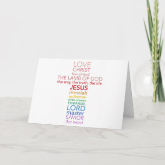 Names of Jesus Cross Card