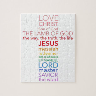 Names of Jesus Cross Jigsaw Puzzle