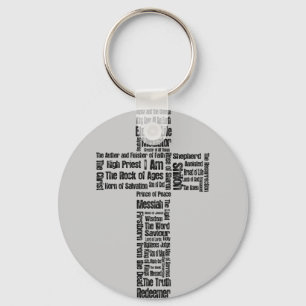 Names of Jesus Cross Key Ring