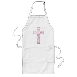 Names of Jesus Cross Long Apron