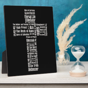Names of Jesus Cross Plaque
