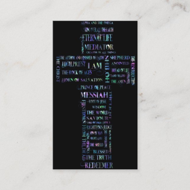 Names of Jesus/ Eph 2: 1-10 Gospel tract Business Card (Front)