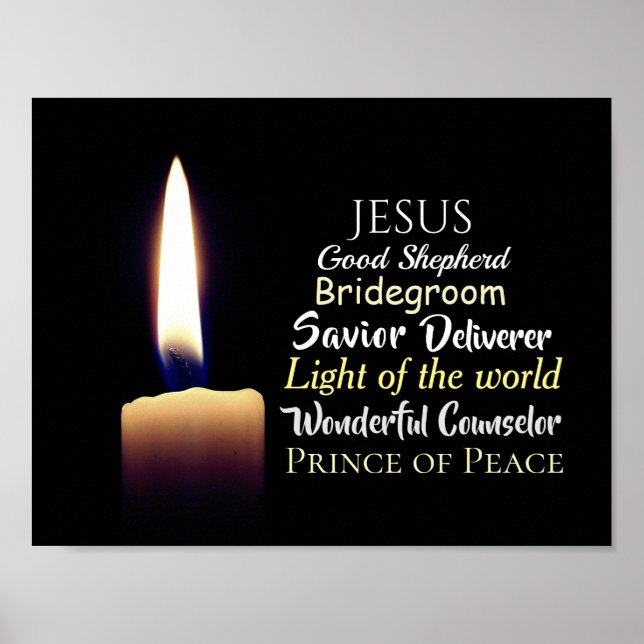 Names of Jesus, Good Shepherd, Bridegroom Poster (Front)