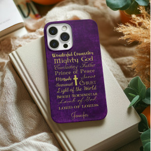 Names of Jesus Purple Phone Case