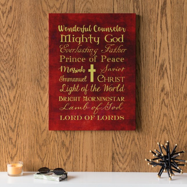 Names of Jesus Wrapped Canvas Print (Creator Uploaded)