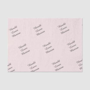 Names of Love Pink Tissue Paper
