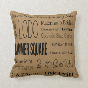 Names Of Places In Downtown Denver, CO Cushion