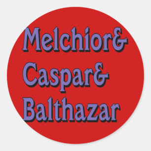 Names of the Three Wisemen Classic Round Sticker