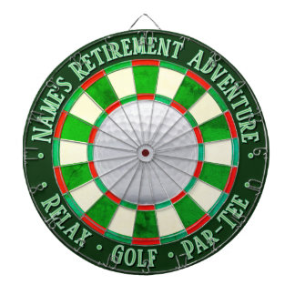 Name's Retirement Adventure "Relax, Golf, Par-Tee" Dartboard
