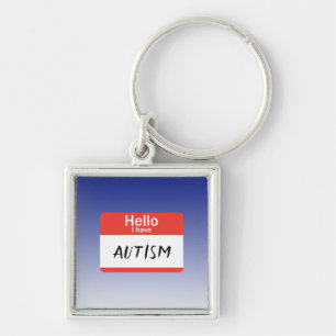 Nametag Autism Key Ring
