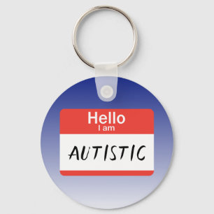 Nametag Autistic Key Ring