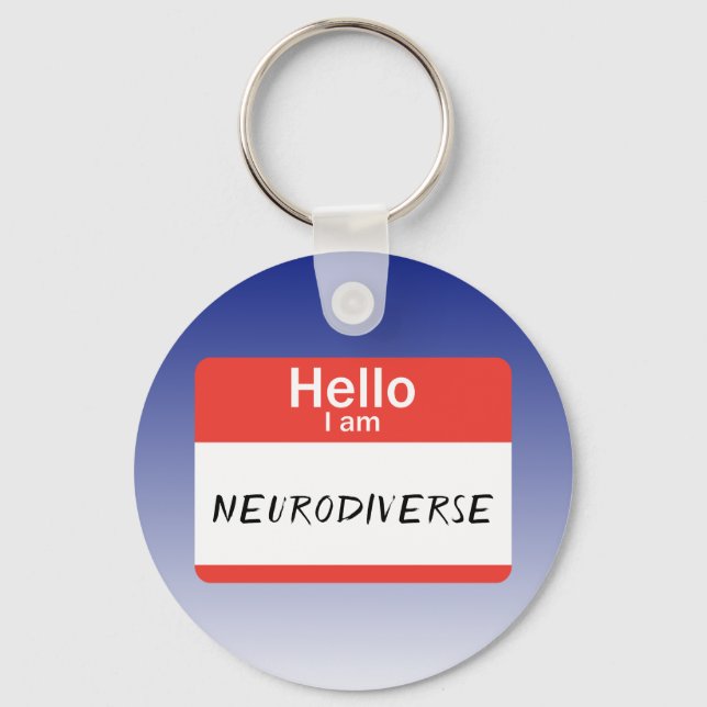 Nametag Neurodiverse Keychain (Front)