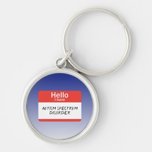 Nametag Spectrum Disorder Key Ring (Front)